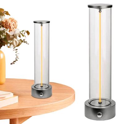 Настільна акумуляторна магнітна LED лампа 1W 2200K USB чорна, зображення 2