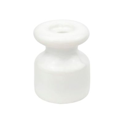 Ролик изолятор керамический для ретро проводки белый Premium, Количество: 1 шт., Цвет: белый - Edisons