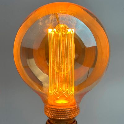 Virtual Filament LED лампа Едісона G95 RN E27 4W 1800К розбірна Premium, зображення 3