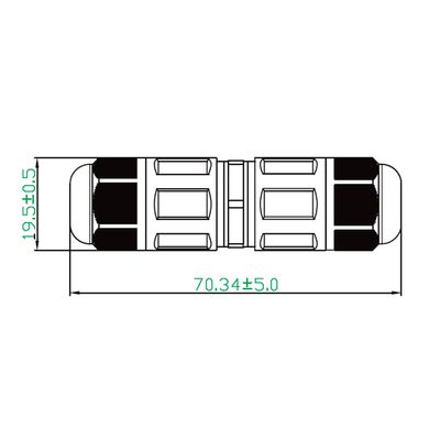 Коннектор провода герметичный M682-B 3pin 0,5-1,5 мм² M16 (3-9мм) IP68, Кількість: 1 шт., изображение 6 - Edisons