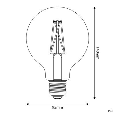 LED лампа Edisons Ceramic G95 Е27 6W 4000K біла оксамитово-матова, Температура світла: 4000K, зображення 5