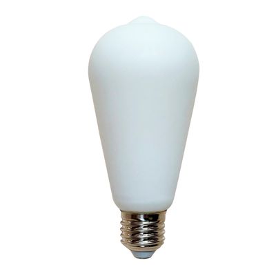 LED лампа Edisons Ceramic ST64 Е27 6W 3000K біла оксамитово-матова, Температура світла: 3000К, зображення 2