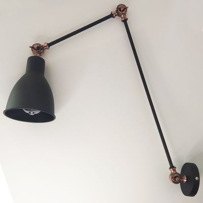 Бра в стилі лофт Black-135 з абажуром та поворотним механізмом чорне, зображення 3