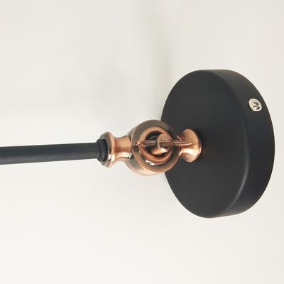 Бра в стилі лофт Black-135 з абажуром та поворотним механізмом чорне, зображення 5