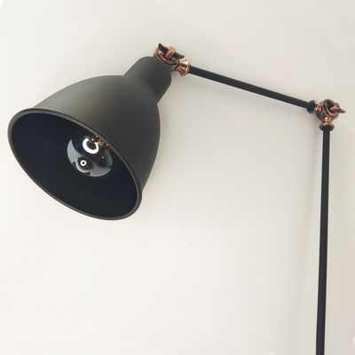 Бра в стилі лофт Black-135 з абажуром та поворотним механізмом чорне, зображення 6