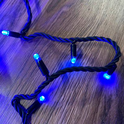 Гірлянда зовнішня Wrapper чорна 50LED 5м 10flash IP65 Світіння - синій Premium, зображення 2