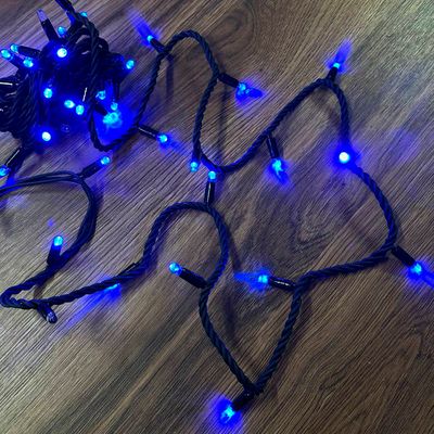 Гірлянда зовнішня Wrapper чорна 50LED 5м 10flash IP65 Світіння - синій Premium, зображення 5