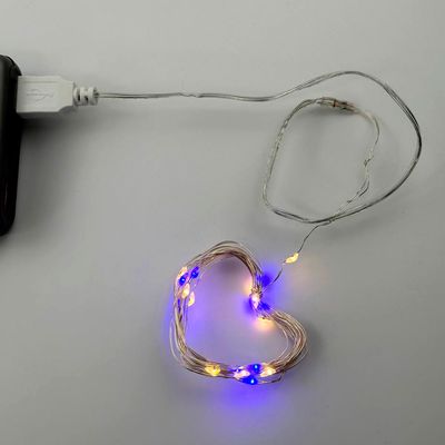 LED гірлянда новорічна 20LED 2м Україна режим статика від USB, зображення 3