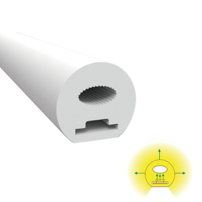 Гнучкий круглий LED неон 22mm 270 градусів (під 1 стрічку) без LED стрічки, зображення 2