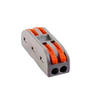 Клема прохідна типу WAGO 2 на 2 проводи 0.08–4 мм²/12–28AWG 32А 250В важільний затискач Premium, Кількість: 1 шт., зображення 6