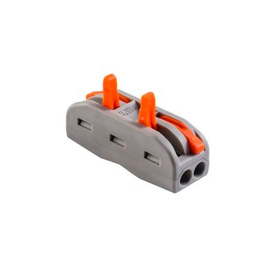 Клема прохідна типу WAGO 2 на 2 проводи 0.08–4 мм²/12–28AWG 32А 250В важільний затискач Premium, Кількість: 1 шт., зображення 4