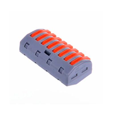 Клема сполучна типу WAGO 222-418 на 8 проводів 0.08–4 мм²/12–28AWG 32А 250В важільний затискач Premium, Кількість: 1 шт., зображення 4