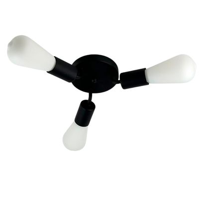 Люстра в індустріальному стилі Сentipede-3 металева на 3 лампи E27 чорна, Кількість джерел світла: 3, Колір: чорний, зображення 2