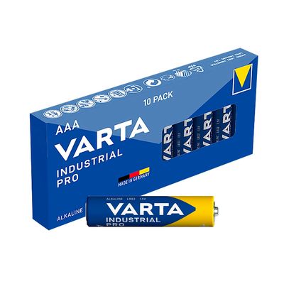 Батарейка лужна (алкалінова) Varta Industrial Pro AAА (10 шт) Німеччина