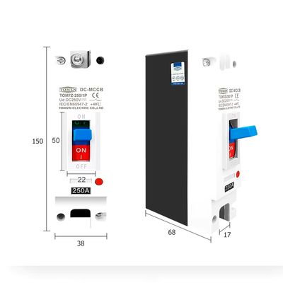 Автоматичний вимикач постійного струму TOMZN TOM7Z-B125 MCCB 100A DC 500V 1P Premium, зображення 6