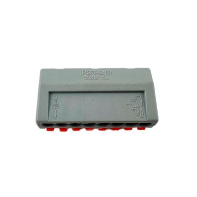 Клема сполучна типу WAGO 222-418 на 8 проводів 0.08–4 мм²/12–28AWG 32А 250В важільний затискач Premium, Кількість: 1 шт., зображення 6