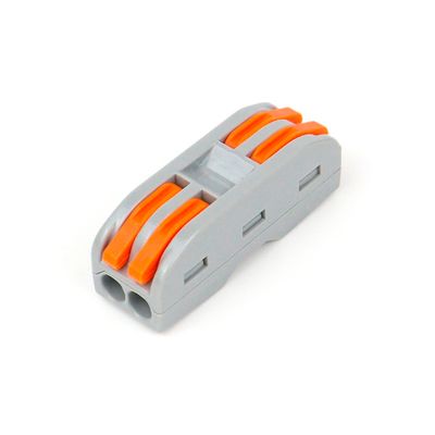 Клема прохідна типу WAGO 2 на 2 проводи 0.08–4 мм²/12–28AWG 32А 250В важільний затискач Premium, Кількість: 1 шт.