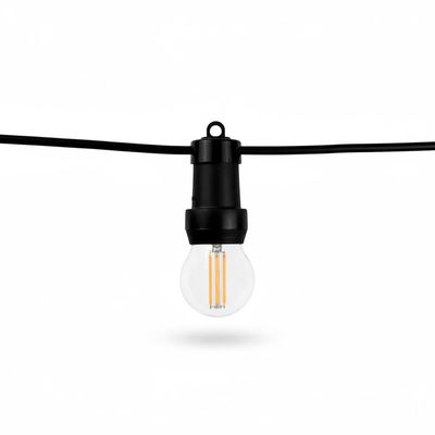 Вулична ретро гірлянда PATIO E27 IP65 вологозахищена 10м-21 патрон без ламп, Кількість патронів, шт.: 21, Відстань між патронами, см: 50, зображення 9