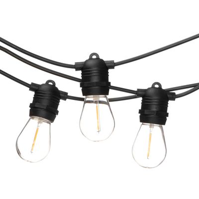 Вулична ретро на сонячних панелях гірлянда Solar-String Light Е27 IP65 вологозахищена 15м 15 ламп (+2 запасні), зображення 2