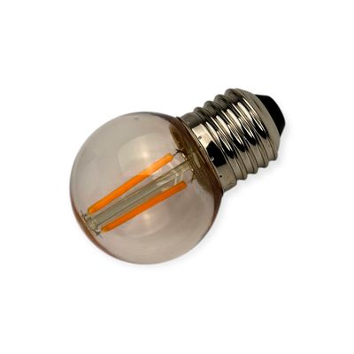 LED лампа Edisons G45 E27 2W 2200K Light Bronze пластикова колба, Кількість: 1 шт., Колір ковби: бронзове напилення, зображення 3
