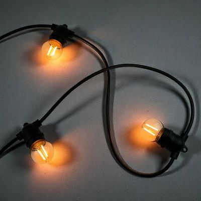 LED лампа Edisons G45 E27 2W 2200K Light Bronze пластикова колба, Кількість: 1 шт., Колір ковби: бронзове напилення, зображення 4