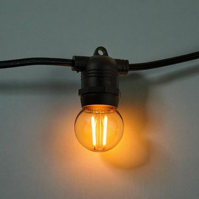 LED лампа Edisons G45 E27 2W 2200K Light Bronze пластикова колба, Кількість: 1 шт., Колір ковби: бронзове напилення, зображення 6