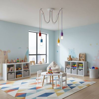 Люстра павук в стилі лофт Spider colourful на 4 лапи різнокольорова, Вид люстры Паук: 9, зображення 3