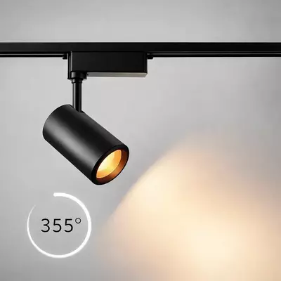 Трековий світильник Spotlight чорний 12W 3000K Premium, зображення 2