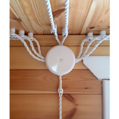 Ролик изолятор керамический для ретро проводки белый Premium, Количество: 1 шт., Цвет: белый, изображение 10 - Edisons