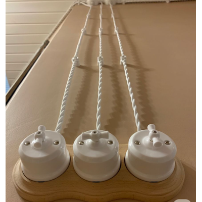 Ролик изолятор керамический для ретро проводки белый Premium, Количество: 1 шт., Цвет: белый, изображение 7 - Edisons