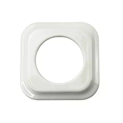 Ретро розетка Keruida белая скрытого монтажа с квадратной рамкой с заземлением, Форма рамки: квадратная, Цвет основы: белый, изображение 3 - Edisons