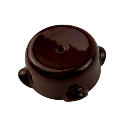 Ретро розподільна коробка керамічна SOFTY Choco з рамкою, Колір основи: шоколадний, зображення 2