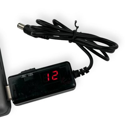Кабель перетворювач USB-DC для роутера 9V/12V до 0,7А з перемикачем, живлення від PowerBank, DC 5.5×2.1 з перехідником, зображення 3
