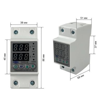 Реле захисту від перепадів напруги TOMZN TOVPD1-60-EC 230V 60А, зображення 4