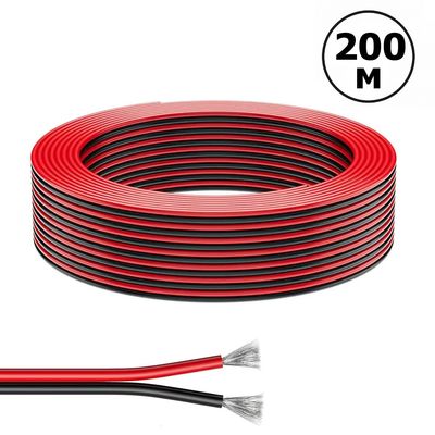 Бухта 200 м Екстрам'якого силіконового подвійного провода 28AWG 2x0.08мм² Premium, Переріз: 2х0.08мм, Кількість: бухта