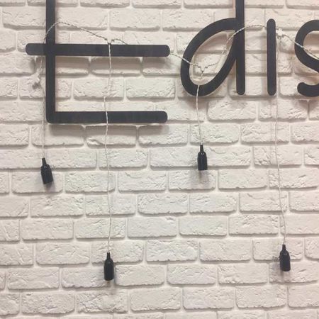 Ретро гірлянда бурулька 1,6 метрів 5 патронів чорно-біла (Без ламп), зображення 4