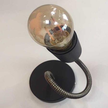 Бра в стилі лофт Anykind з гнучкою бронзовою трубкою чорне, Кількість джерел світла: 1, Color: чорний з бронзою, зображення 10