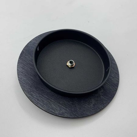 Розетка потолочная декоративная D180 H25 на 6 выводов для настенного паука черная, изображение 3 - Edisons