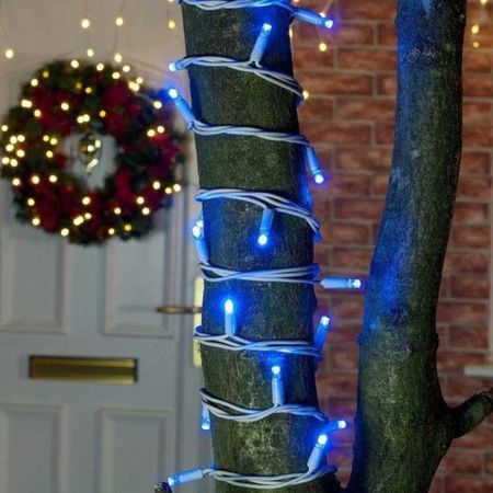 Гірлянда зовнішня Wrapper біла 50LED 5м 10flash IP65 Світіння - синій Premium, зображення 2