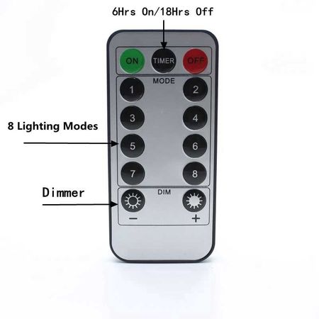 LED гірлянда новорічна 100LED 10м кольорова RGB 8 режимів з димуванням від USB з пультом ДУ, зображення 5