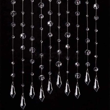 Штора зі скляних бусин діаметром 6 мм, 8 мм, 12 мм, 16 мм, 38 мм (за 1 нитку довжиною 1 м)