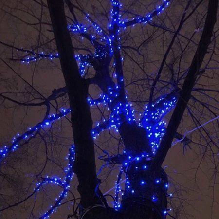 Гірлянда зовнішня Wrapper біла 50LED 5м 10flash IP65 Світіння - синій Premium, зображення 5