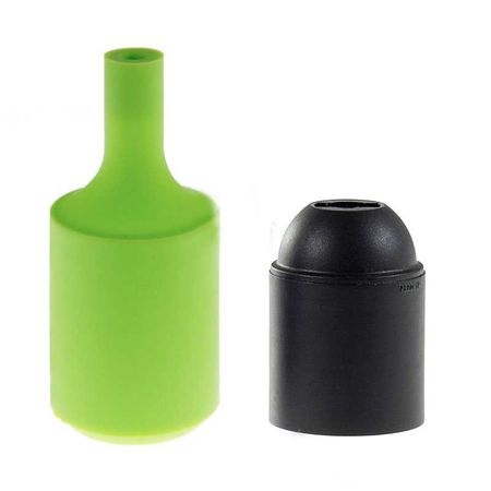 Силіконовий патрон Е27 салатовий, Колір: салатовий, зображення 3