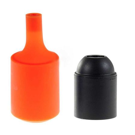 Силіконовий патрон Е27 помаранчевий, Колір: помаранчевий, зображення 4