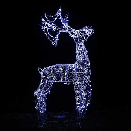 Гірлянда зовнішня Wrapper чорна 50LED 5м 10flash IP65 Світіння - синій Premium, зображення 6