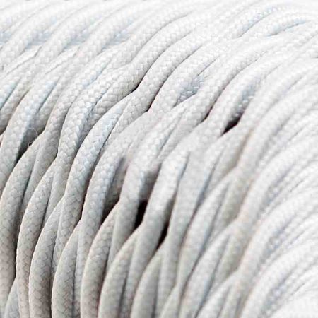 Провід кручений 2-жильний Білий 2х2,5мм (ДСТУ) в тканинному обплетенні Premium, Переріз: 2х2.5мм, Колір проводу: білий, зображення 3