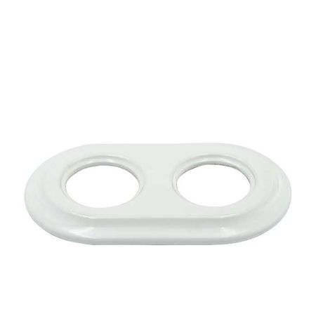 Рамка керамічна Keruida біла на 2 пости для прихованого монтажу, зображення 3