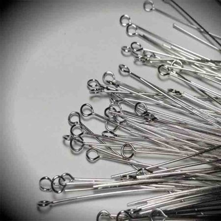 Шпилька для бусин і підвісок 35 мм (набір 10 шт) Silver, Довжина булавки, мм: 35, зображення 2