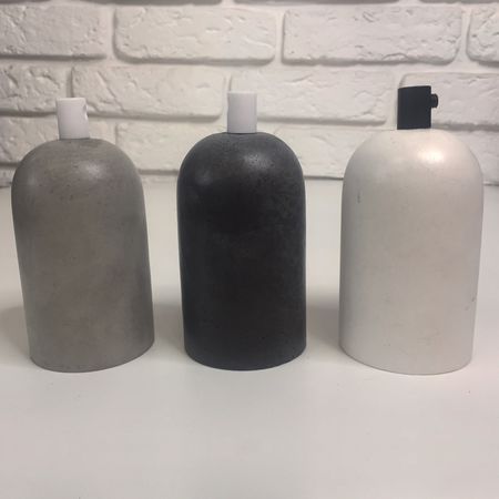 Бетонний напатронник Paraboloid круглий з патроном білий, зображення 7