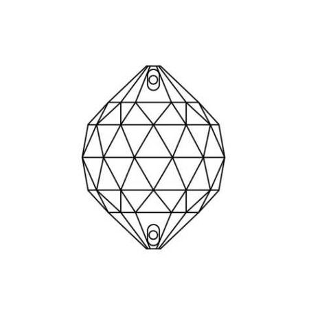 Гранована підвіска куля 30х38 мм із двома отворами, Діаметр бусини, мм: 30х38, зображення 2